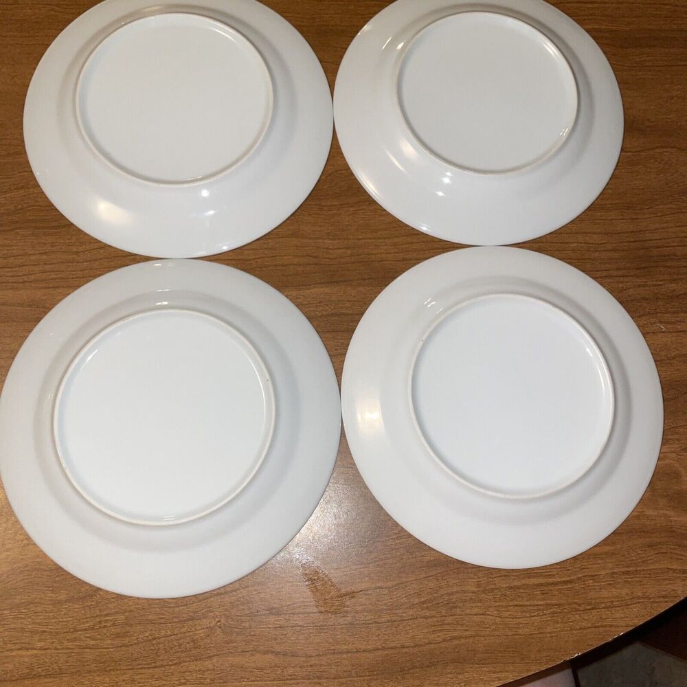 Vintage Flower Plates Givenchy Paris Les Fleurs de Parfums Porcelain Set Of Four - Picture 12 of 12